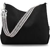 Prite Women’s Corduroy Tote Bag with Zipper, Stylish Shoulder Bag with Adjustment Straps for Work, Travel, Daily Use