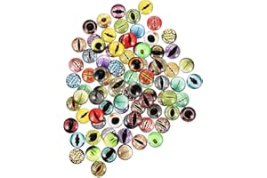 SEWACC 100 Pcs Glass Eye Accessories 10Mm Flatback Dome Eyes for Diy Doll Making Crafts Art Projects and Handmade Toys