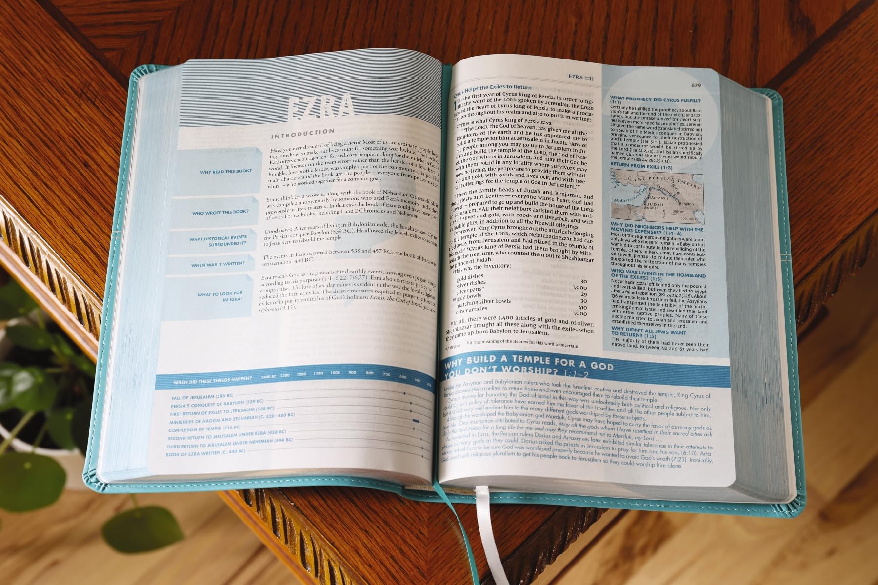 NIV, Quest Study Bible, Leathersoft, Teal, Comfort Print: The Only Q and A Study Bible
