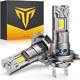 Ursprung 2026 𝐋𝐚𝐭𝐞𝐬𝐭-𝐆𝐞𝐧 H7/H7LL Bulbs, 90000LM 1200% 6500K Cool White, Real 1:1 Mini OEM Size, No Adapter Needed, Canbus Ready,10-Year Service Life, automotive-daytime-running-light-modules