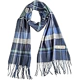 NY GOLDEN FASHION Unisex Cashmere-Feel Scarf, Tartan Plaid Pattern, 72 x 12 Inches, Winter Collection