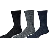 BoardroomSocks Merino Wool Mid-Calf Dress Socks for Men, Ribbed Dress Socks
