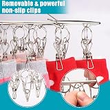 Sinnsally Folding Sock Dryer with 36 Pegs Stainless Steel Clothes Hanger view 6