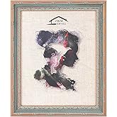 CasaDHG 11x14 Vintage Picture Frame, Antique Picture Frames, Retro Design 8 x 10 Vintage Frames for Home and Office, Home & Wedding Decor,Blue