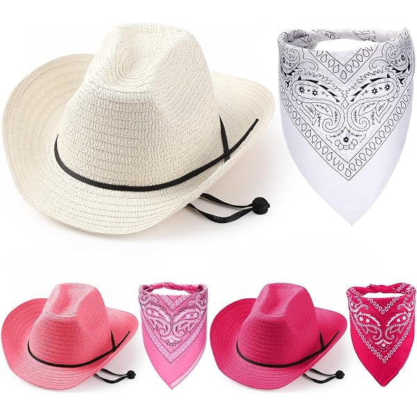 6446 6 Sets Adult Cowboy Hat For Women And Men Western Cowgirl Hats 6 Sets Adult Cowboy Hat for Women and Men Western Cowgirl  main image 3