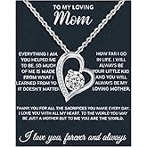Mothers Day Gifts For Mom From Son Daughter Mom Necklace For Women 925 Sterling Silver New Mom Gifts Birthday Gifts With Heartfelt Message & Lighted Box