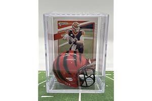 RIDDELL Cincinnati Bengals NFL Helmet Shadowbox w/Joe Burrow card