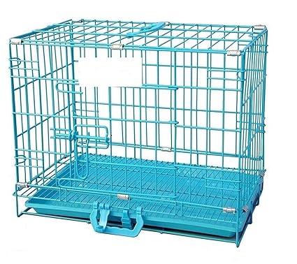 W9 Cage for Rabbit/Cat/Guinea Pig with Removable Tray L -45cm* W-29cm*H-38cm (18 inch Blue)