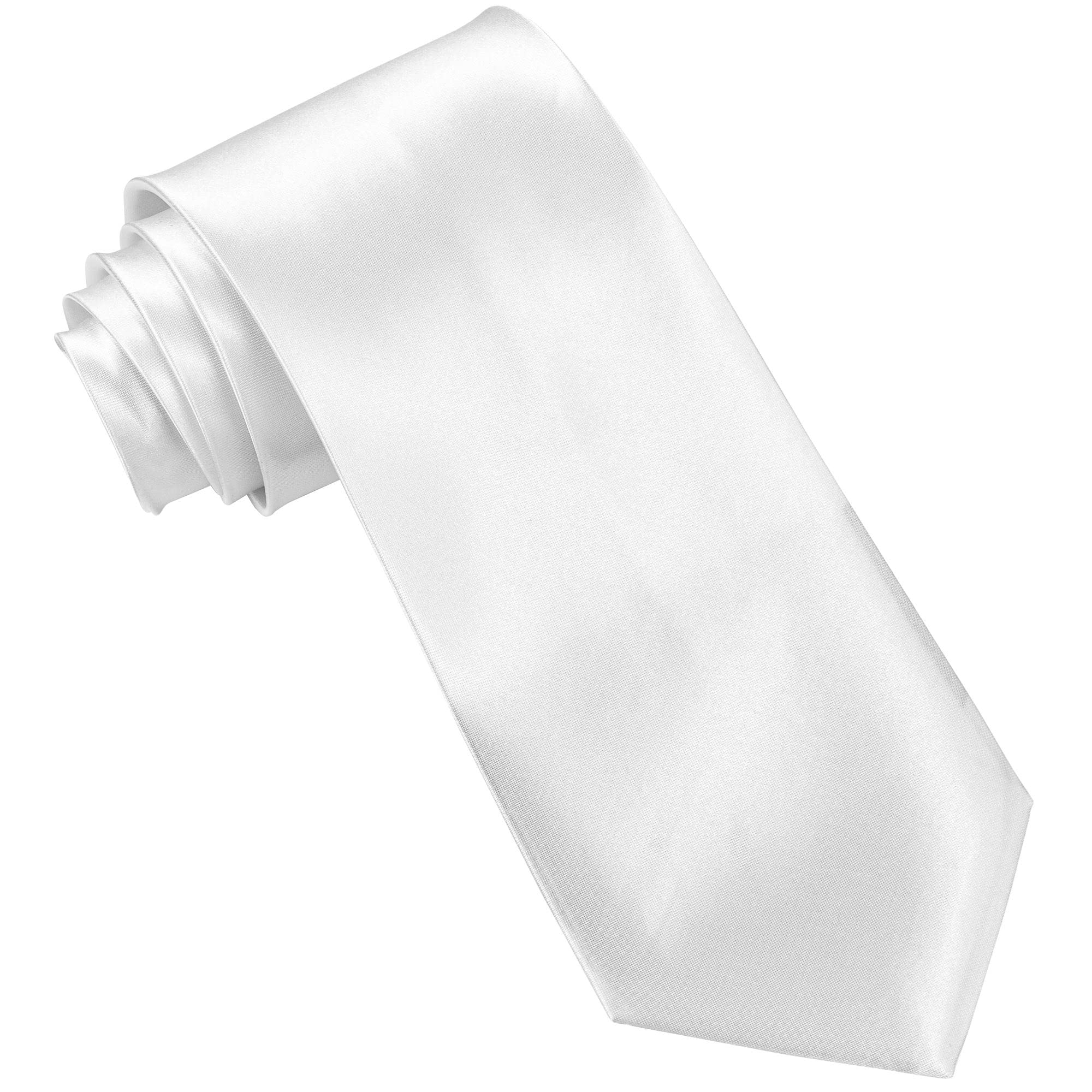 Satin White Neckties Accessory for 19th 20th Century Fancy Dress — image 1