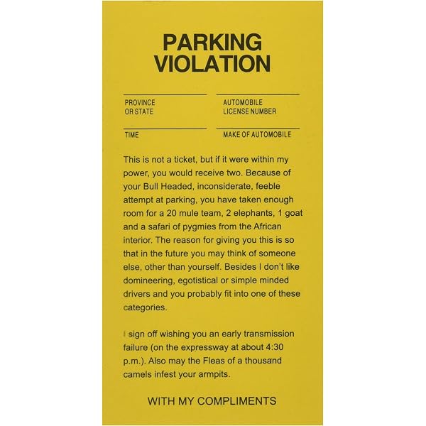 Amazon.com: Loftus Fake Parking Tickets : Automotive