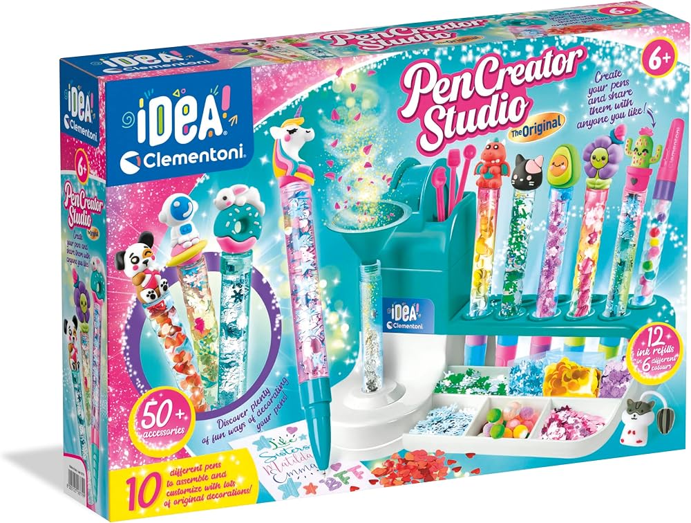 Clementoni Pen Creator Studio Arts Crafts Kids Personalised Pen Making Kit 6+