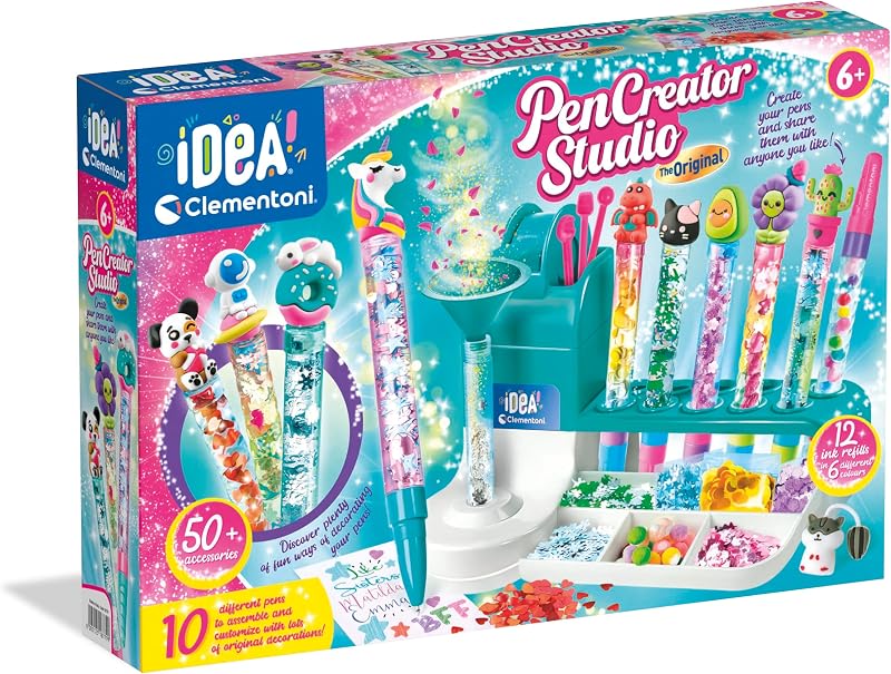 Clementoni Pen Creator Studio Arts Crafts Kids Personalised Pen Making Kit 6+