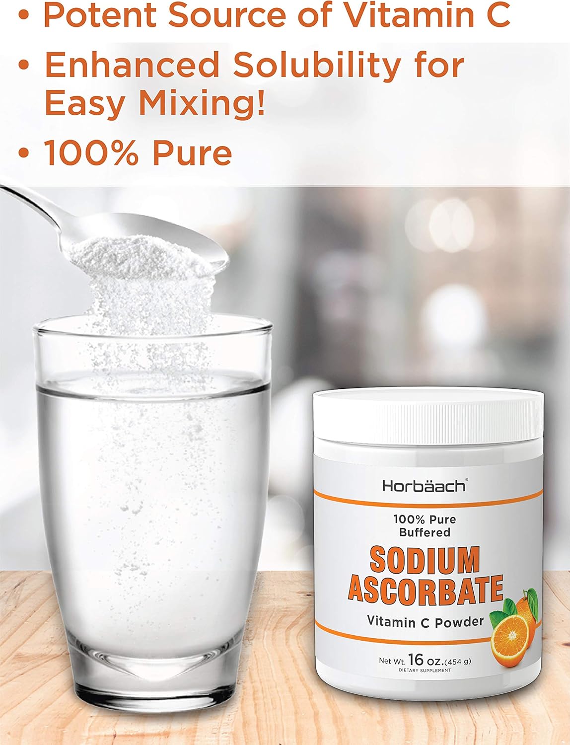 Sodium Ascorbate Vitamin C Powder 16oz Vegetarian, NonGMO, Gluten Free 100 Pure Buffered Sodium Ascorbate Vitamin C Powder 16oz Vegetarian, NonGMO, Gluten Free 100 Pure Buffered