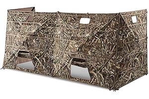 TIDEWE Hunting Blind Panel with Carrying Bag, 3-4 Person Pop-up Waterfowl Blinds, Resilient Field Duck Hunting Tent（Next Evos & Realtree MAX-5）