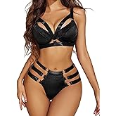 Avidlove Womens Lingerie Set Sexy Underwired All Adjustable Push Up Bra and Panty Set Two Piece Lingerie