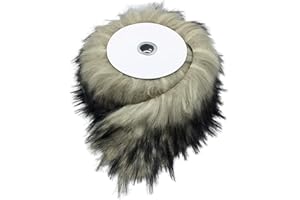 Furryvalley Faux Fur Trim Raccon Fox Fur Ribbon Craft Furry Stripe for Slippers Slides Fringe 2 Yards (Gray)