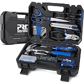 Prostormer 93-Piece Tool Kit, Small Starter Tool Set, Blue | Includes Hammer, Scissors, Screwdrivers, Tape Measure, and Hex Keys for Household, Office, Dorm and DIY Projects