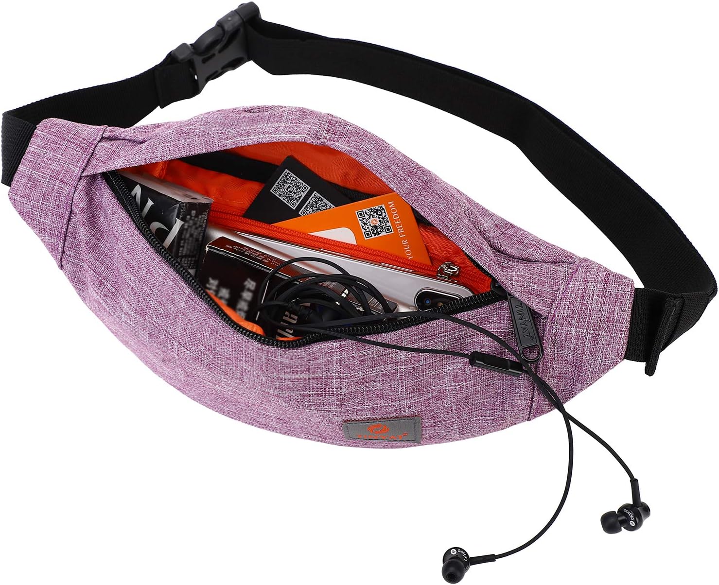 TINYAT Bum Bag Fanny Pack for Women Men Waterproof Waist Belt Bag for Sport Running Hiking Walking Dog Travel Super Lightweight T201 - Image 4