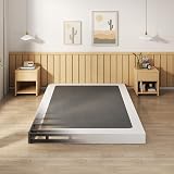 EMODA King Box Spring Bed Base 5 Inch Heavy Duty Metal Mattress Foundation with Fabric Cover, 3000LBS Max Weight Capacity, Noise Free, Easy Assembly
