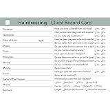 Hairdressing Client Record Cards Hair Stylist Client Log Amazon
