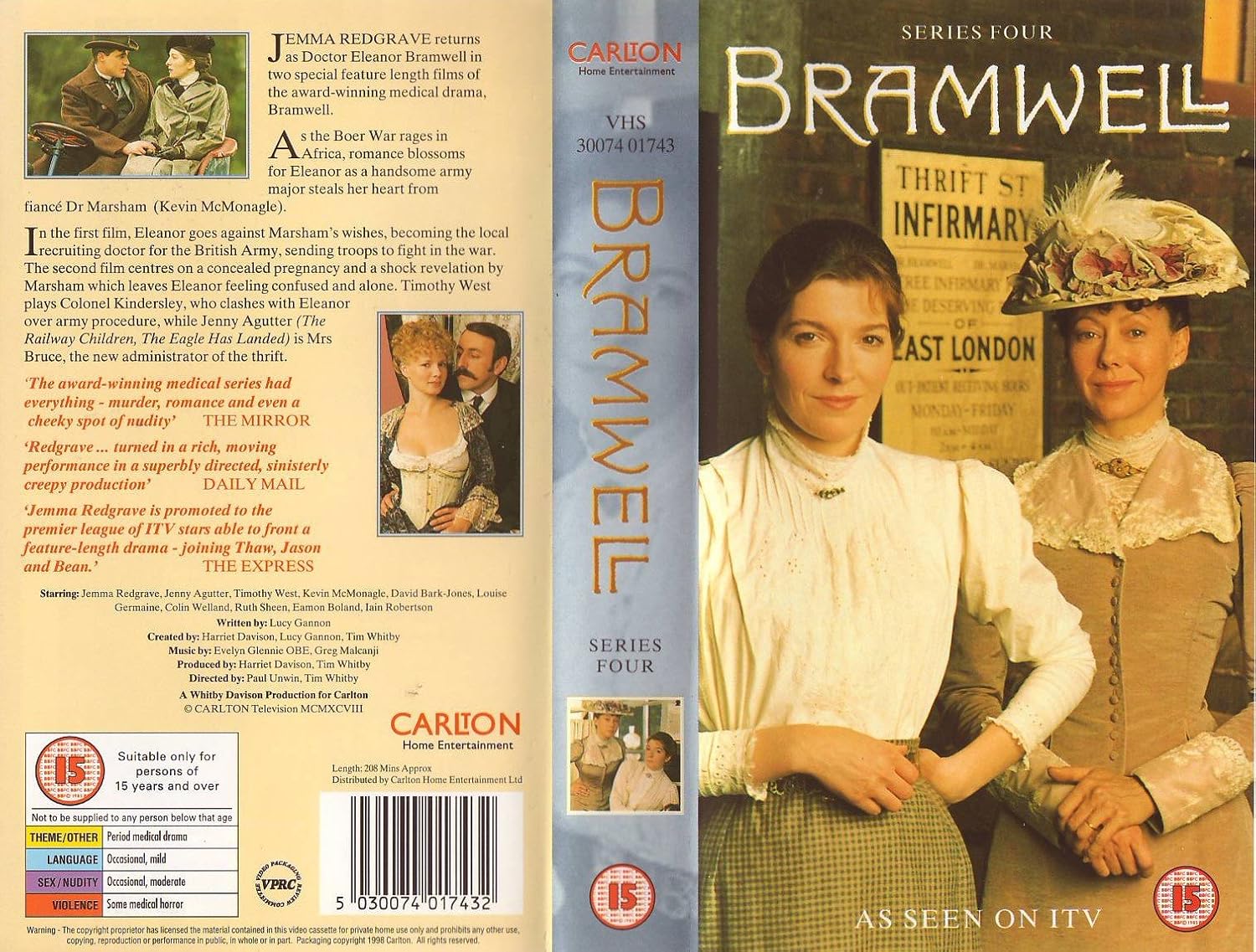 Bramwell Series Four [VHS] Jemma Redgrave, Ruth Sheen, David Calder, Kevin