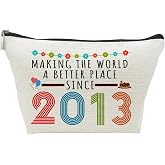 Choinn 13th Birthday Gifts for Girls, Funny 13 Year Old Gift Makeup Bag, 2013 13th Birthday Decorations Makeup Bags for Her, Teens, Sister, Daughter, Niece, Granddaughter, 2013 Cosmetic Travel Bag
