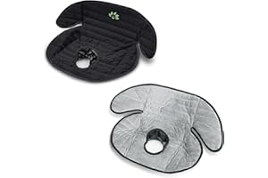 Piddle Pad Car Seat Protector, BicycleStore Waterproof Liner Potty Training Pads Machine Washable Toddlers Car Seat Baby Infants Saver Cover Mat for Child Stroller, Dinner Chair (Black&Grey)