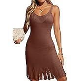 Dokotoo Swimsuit Coverup for Women Crochet Flowy Beach Dresses Bathing Suit Cover Up Cruise Outfits Resort Wear