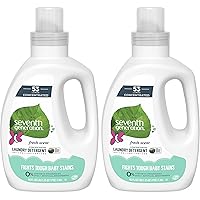 Seventh Generation Concentrated Baby Laundry Detergent, Fresh Scent, 40 Fl Oz, Pack of 2