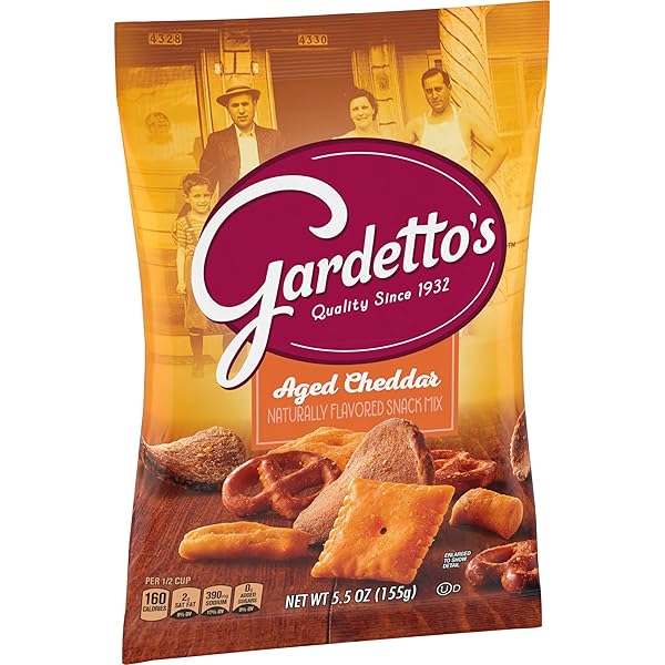 GARDETTO’S AGED CHEDDAR SNACK MIX, 5.5 OZ