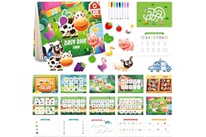 BELLOCHIDDO Montessori Busy Book for Toddlers-Preschool Learning Activities Books,Newest Farm Themes Busy Quiet Book,Early Educational Autism Sensory Travel Toys Gifts for Kids Ages 1-3 2-4 3-5 4-8