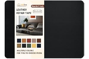 ONine Leather Repair Patch,Self-Adhesive Couch Patch,Multicolor Available Scratch Leather 8X11 Inch Peel and Stick for Sofas,Car Seats Backpack Jackets (Black-Fine Grain)