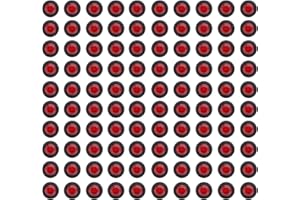 TMH (Pack of 100) 3/4 Inch Mount RED LED Clearance Bullet Marker lights, Side LED marker lights for trailer Truck RV Car Bus Van