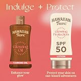 Hawaiian Tropic Glowing Tanning Oil 200ml Vegan Tropical Scent Vitamin E No SPF view 6