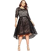 City Chic Women's Plus Size Cocktail Dress - Lace Lover