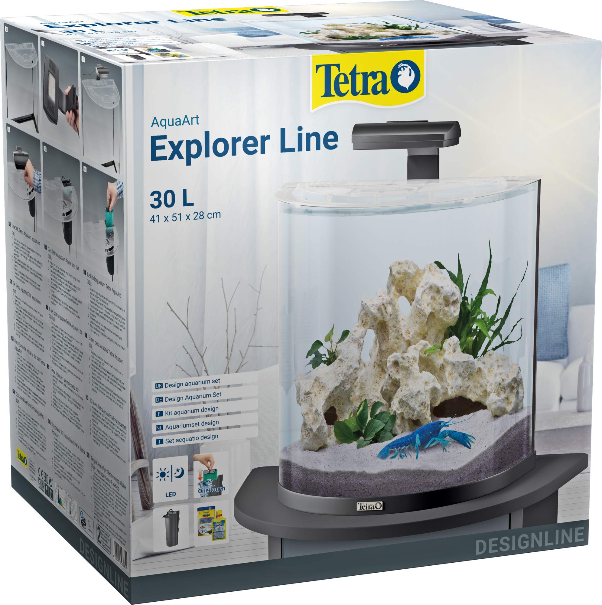 Tetra AquaArt Explorer Line Crab Aquarium Complete Set 30L