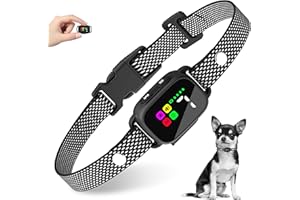 PEWKIM Dog Bark Collar for Small Medium Dogs, No Shock Anti-Bark Collars, Rechargeable Smart Collar, Automatic Stop Bark Collar with Adjustable Beep Vibration Modes and 7 Sensitivity