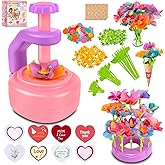 Cretargio Valentines Flower Making Kit - Valentines Day Gifts for Kids School Classroom - DIY Fabric Flower Bouquets Toys | Valentine's Arts & Crafts for 4 5 6 7 8 Year Toddler Girl