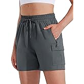 MASKERT Women's Hiking Cargo Shorts 5" 7" 9" Quick Dry Athletic Golf Shorts Lightweight Running Summer Casual Shorts