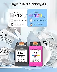 61XL Ink Cartridge Replacement for HP Ink 61 for HP