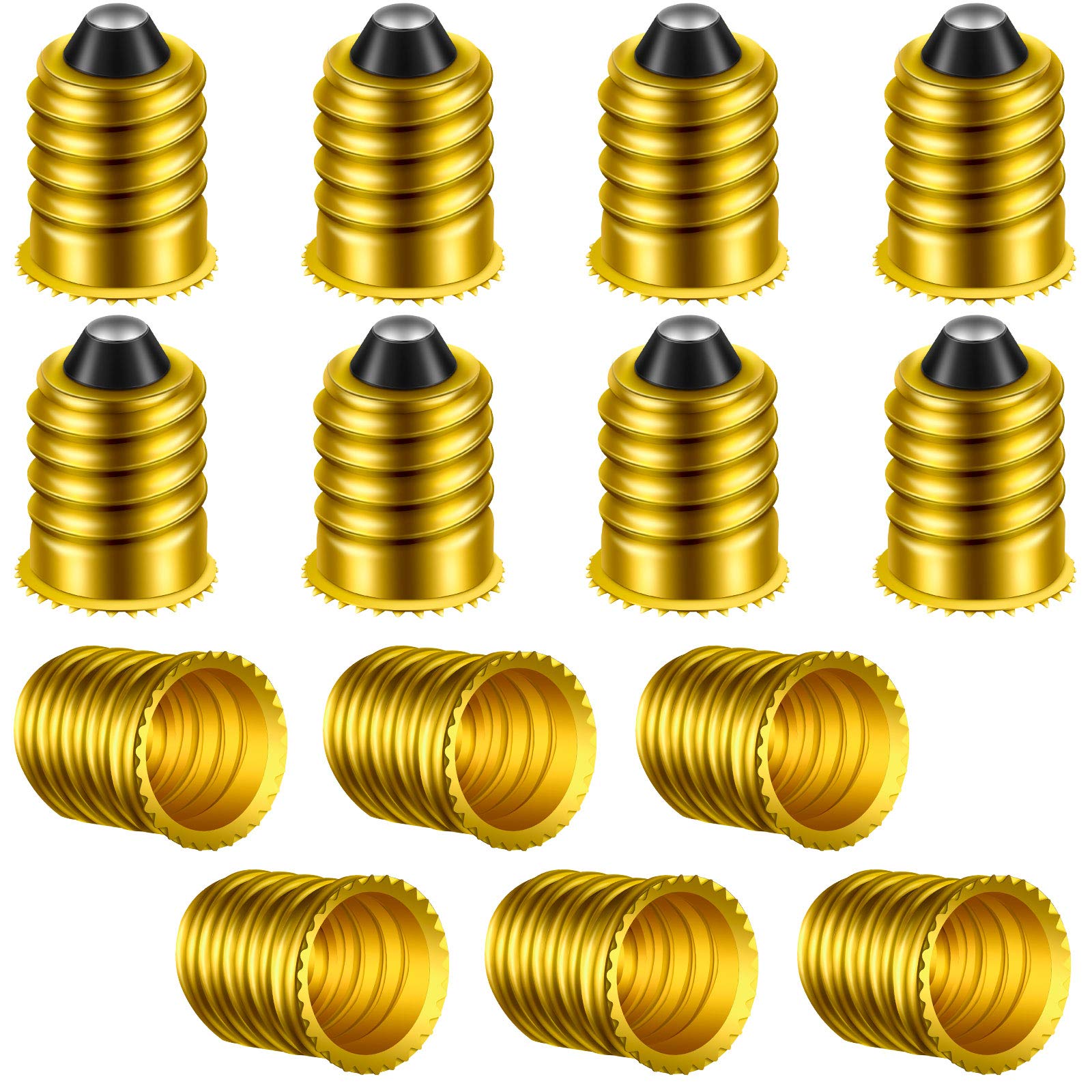 Photo 1 of Honoson 15 Pieces E14 to E12 Adapter Converter Lamp Adapter European Base (E14) to Candelabra Screw (e12) Socket Reducer European Base Candelabra Screw Light(Gold)