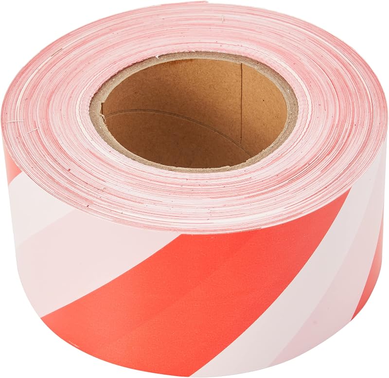 Everbuild Mammoth Polythene Barrier Tape Red-White 72mm x 500m Cordoning Off