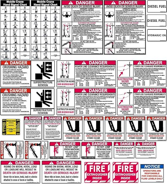 Boom Truck Safety Sticker Kit Office Products