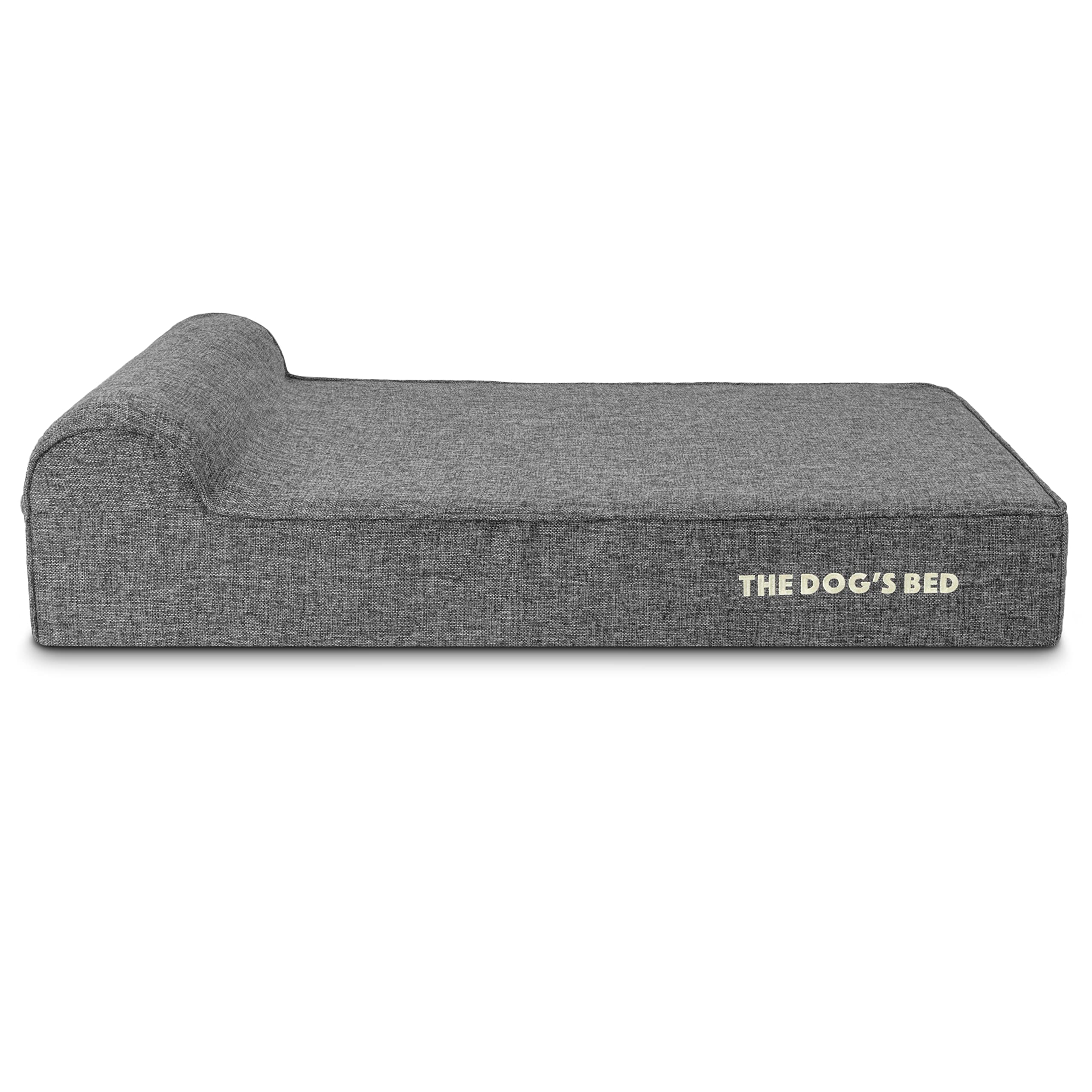 The Dog’s Bed Cover – Replacement Cover, Grey Linen, Large, 15cm — image 1
