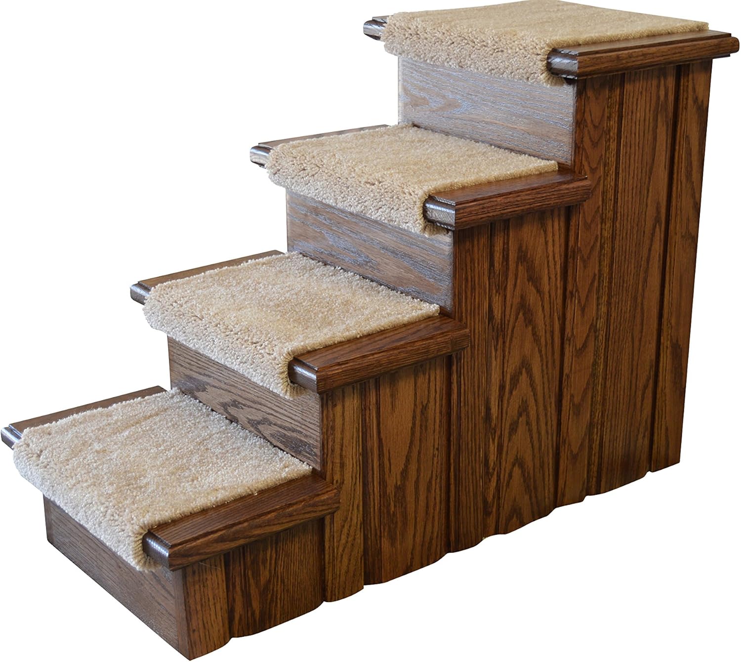 carpeted dog steps wood