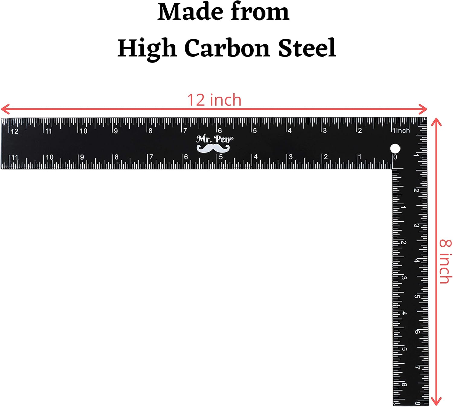 Mr. Pen Carpenter Square, Framing Square, 8 inch x 12 inch, L Square