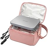 Bentgo Heat - Electric Lunch Bag & Food Warmer for Reheating Meals in Car, at Work & More - Heated Lunch Box Warmer for Adults, Students & Shift Workers, 12V/24V Auto & 120V Wall Cords (Blush)