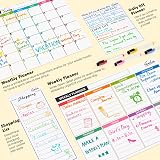 Feela 4 Pack Magnetic Whiteboard Calendar Set for Fridge with 8 Markers view 5