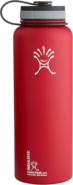 red hydro flask water bottle