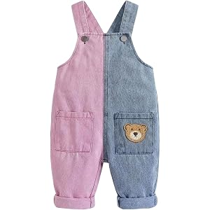 CYCX Baby Denim Overalls Toddler Infant Baby Boy Girl Summer Clothes Denim Blue Pink Patchwork Overalls Jean Outfit Fashion
